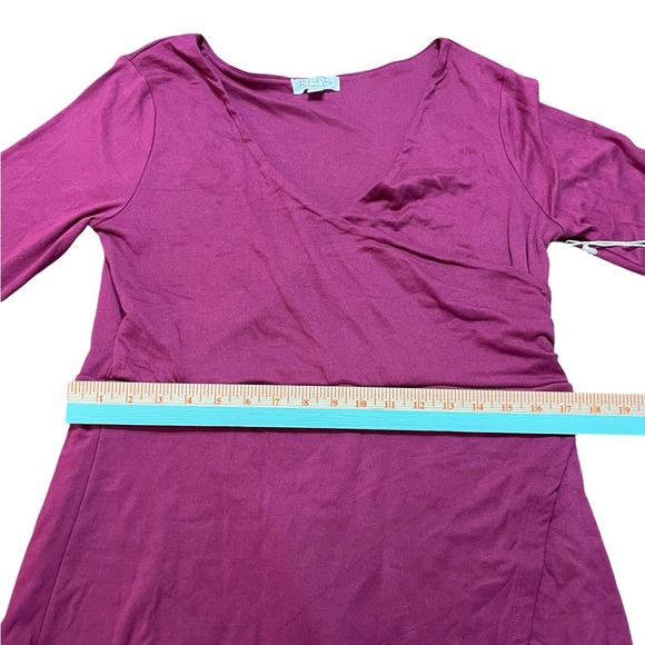 Birch and Stone Contour Long Sleeve V-Neck Wrap Dress Size XL Stretch Flattering - Picture 8 of 8